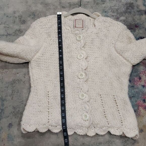 Mira Flores 100% Wool Cream Sweater Made in Peru Size M - Picture 13 of 13